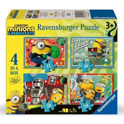 Minions Ravensburger puzzle 3 set 4 u 1, 12 do 24 dijela Slike