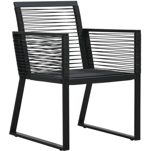  7-dijelni vrtni blagovaonski set od PVC ratana crni Crna Dužina stola 160 cm Slike