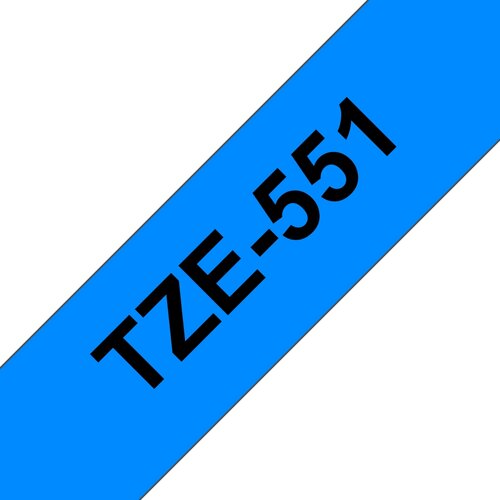 Brother Tze-551 združljiv laminirani trak - 24 mm X 8 metrov črno/moder, (21405925) Cene