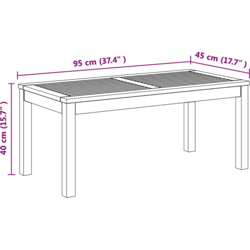 vidaXL stol za vrt smeđa 95 x 45 x 40 cm masivna tikovina Cijene