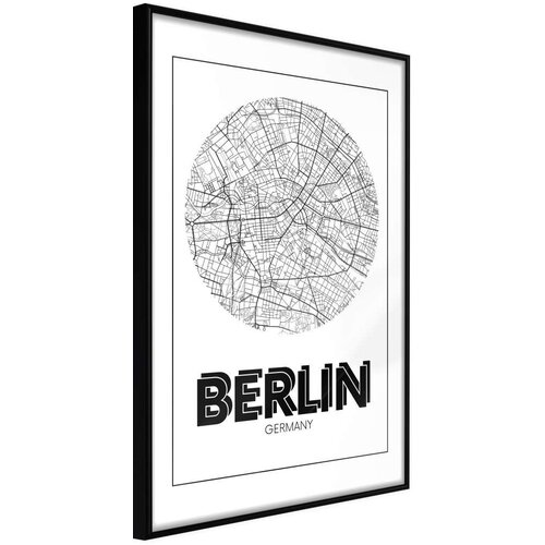  Poster - City Map: Berlin (Round) 20x30 Slike