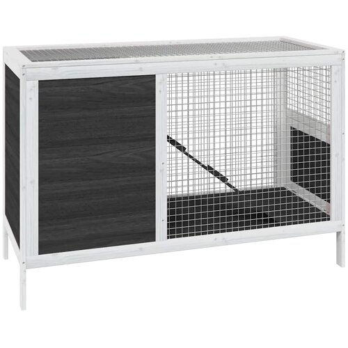  Kavez za zečeve sivi 103 x 44 x 69,5 cm od masivne borovine Slike