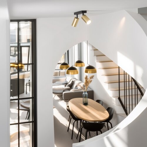  Brilagi - LED RGBW prigu&amp;scaron;iva spot svetlo SELE GOLDEN 2xGU10/6W/230V crna/zlatna Slike