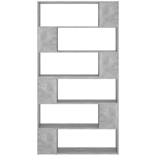  za knjige / sobna pregrada boja betona 100x24x188 cm Slike
