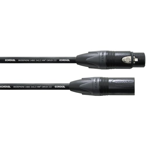 Cordial CPM 1\,5 FM-FLEX mikrofonski kabel 1.5 m črne barve XLRF/XLRM, (20429706) Cene