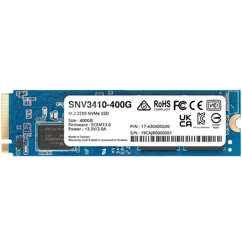 Synology SNV3410 400GB Enterprise NVMe m.2 2280...