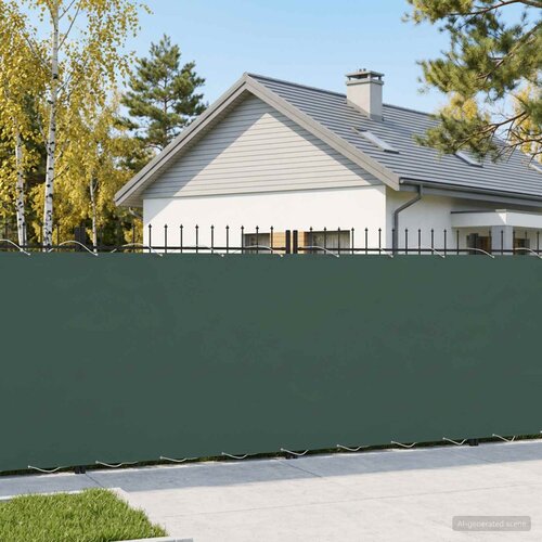  Zaslon za privatnost na balkonu 180 x 500 cm Polyester Zelena Slike