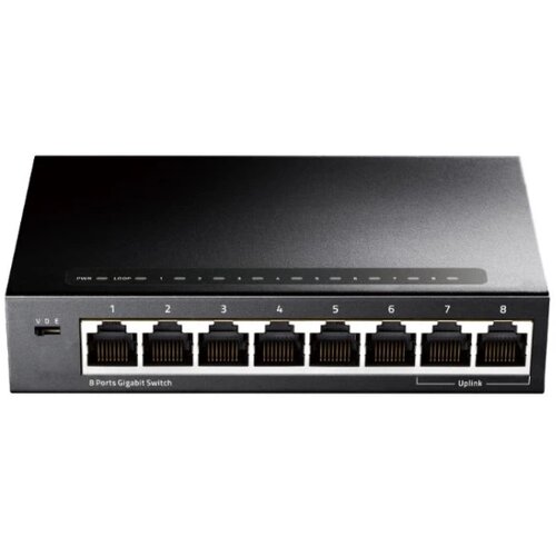 Cudy GS108 metalni 8-Port Gbit desktop Switch, 8x RJ45 10/100/1000 (Alt.1008D) Cene