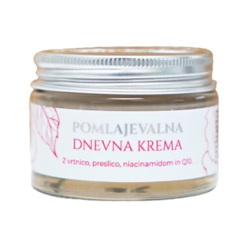 Cvetka Pomlađujuća dnevna krema za lice s ružom (50 ml) Slike