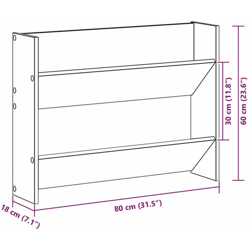  Ormar za cipele Crni hrast 82 x 18 x 60 cm Konstruirano drvo Slike