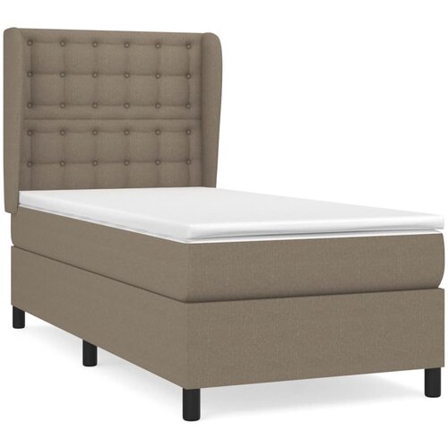 vidaXL Box spring postelja z vzmetnico taupe 90x190 cm blago, (20893345) Cene