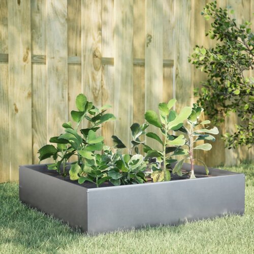 vidaXL Vrtna posuda za sadnju 100 x 100 x 25 cm pocinčani čelik Cijene