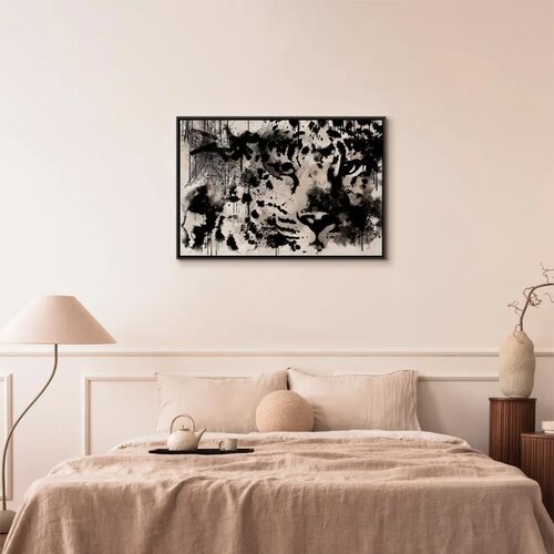  Slika - Cat\&amp;#039;s Look (1 Part) Wide 120x80 U crnom drvenom okviru Slike