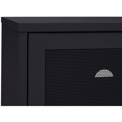 Unique Furniture Črna kovinska TV omarica 160x55x45 cm Veep &amp;ndash; Slike