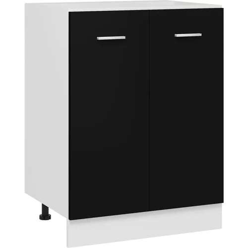 vidaXL Spodnja omarica črna 60x46x81,5 cm iverna plošča