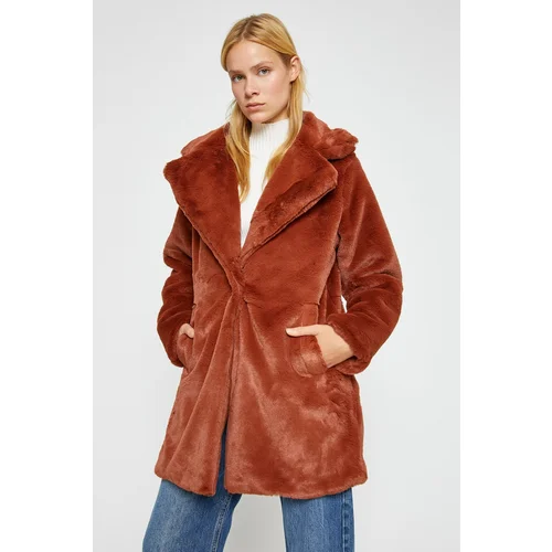 Koton Coat - Brown - Double-breasted