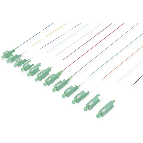 Digitus komplet pletenic iz optičnih vlaken (12 kosov) - 2m - SC APC, SM OS2 09/125 µ loose buffer, barvna oznaka DIN IEC 304 DK-292219-02-APC steklena vlakna optična vlakna priključ, (20434956)