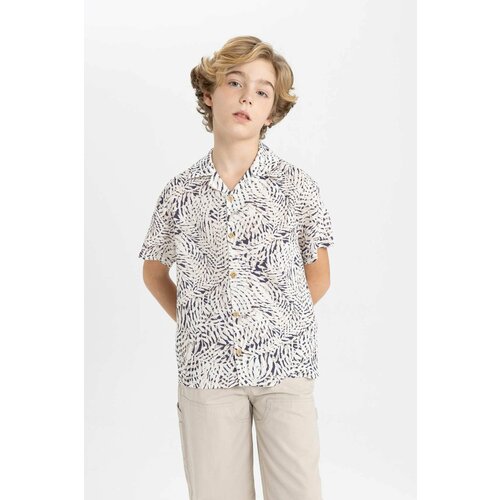 Defacto Boy Oversize Fit Polo Neck Viscose Short Sleeve Shirt Slike