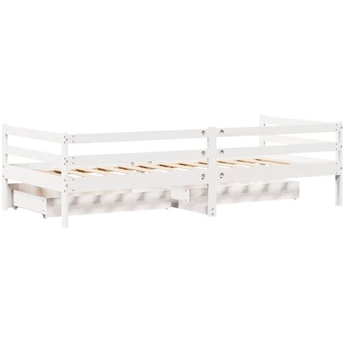  Dnevni krevet s ladicama bez madraca 90x200 cm masivno drvo Slike