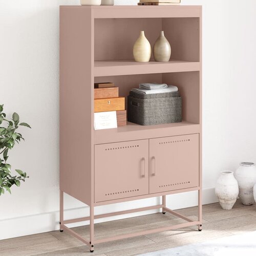VidaXL Visoka komoda boja senfa 68,5x38,5x107 cm čelična Slike