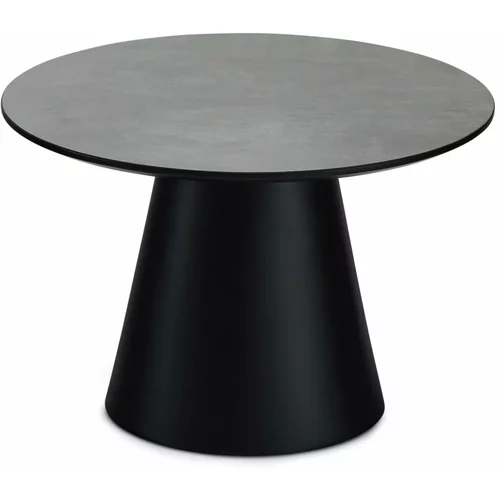 Furnhouse Crni/tamno sivi stolić za kavu s pločom stola u mramornom dekoru ø 60 cm Tango –
