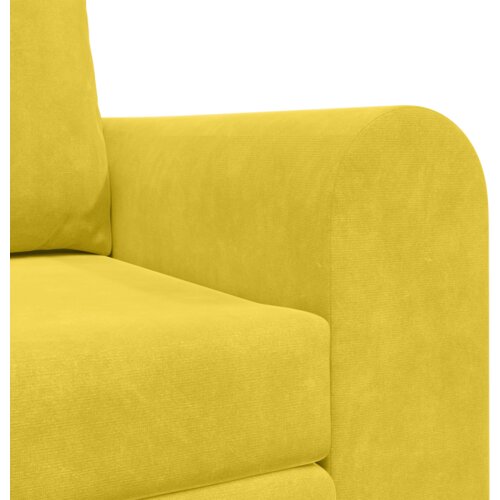 VidaXL Podni kauč na razvlačenje 2-u-1 Žuti 148x71x83 cm Velvet Slike