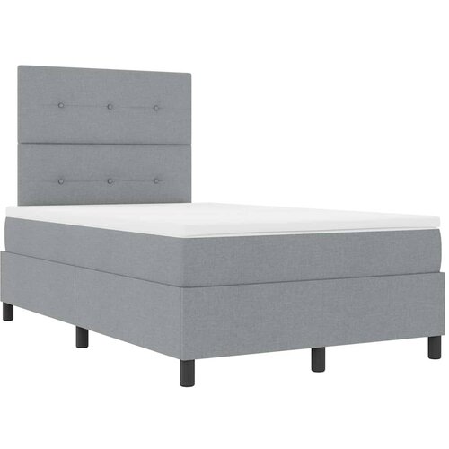  Krevet s opruga kutije Svjetlosiva 120 x 200 cm tkanina Slike