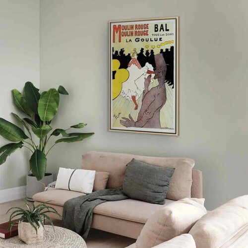  Slika - Henri de Toulouse-Lautrec &amp;ndash; Moulin Rouge &amp;ndash; La Goulue 40x60 U prirodnom drvenom okviru Slike