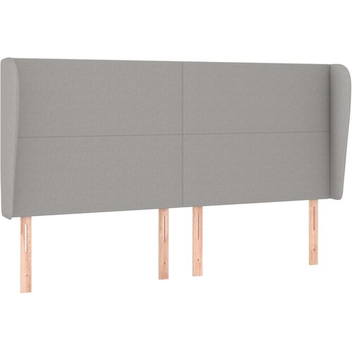 Uzglavlje s u&amp;scaron;ima svjetlosivo 203x23x118/128 cm od tkanine Slike