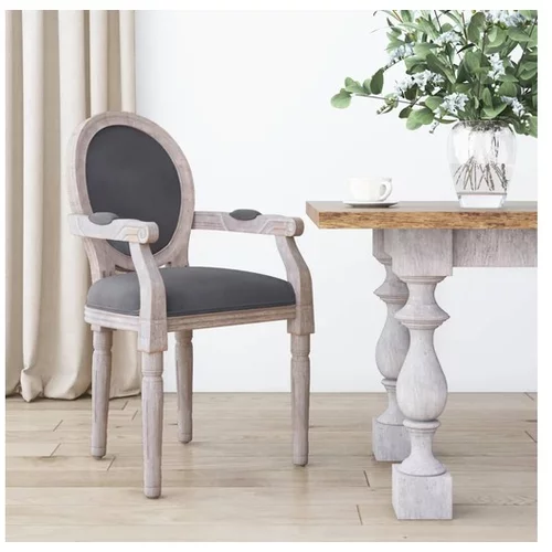  Jedilni stol temno siv 54x56x96,5 cm žamet