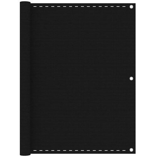Balkonski zastor crni 120 x 600 cm HDPE Cene