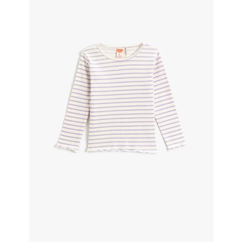 Koton Long Sleeved T-Shirt, Round Neck, Ribbed Slike