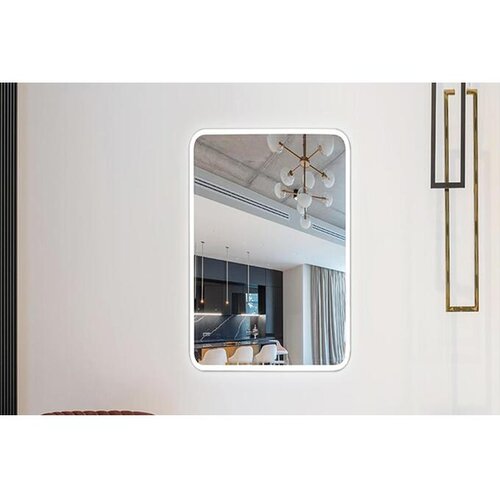 Luxory_wood LUXURY WOOD kopalni&amp;scaron;ko ogledalo z LED osvetlitvijo Angolo OANG60X70HF, 60&amp;times;70 cm Slike