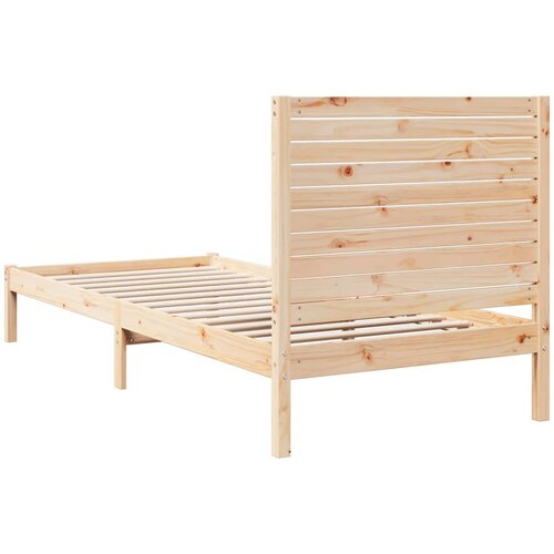  Dugi okvir kreveta bez madraca 90 x 220 cm masivno drvo Slike