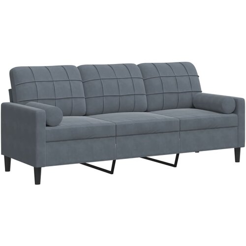 Maison Chic kavč - Sofa - Kanape trosed z okrasnimi blazinami temno siv 180 cm žamet, (21727662) Cene