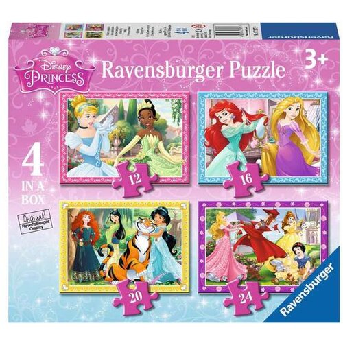 Ravensburger puzzle (slagalice) - Diznijeve princeze, 4 u 1 RA07397 Slike