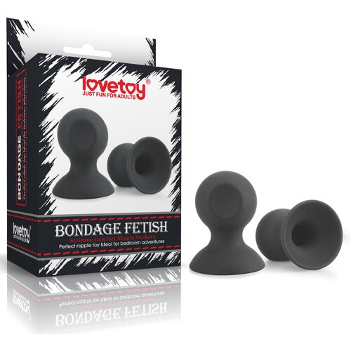 Lovetoy bondage fetish silicone comfort nipple suckers black Cene