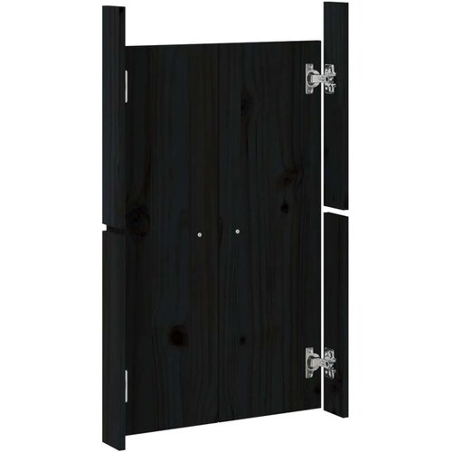 vidaXL Vanjska kuhinjska vrata crna 50x9x82 cm masivna borovina Cijene