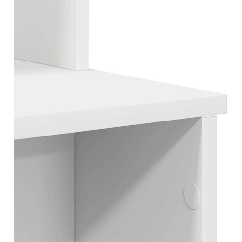  Stol s ladicama Bijelo 120,5 x 44 x 88,5 cm Konstruirano drvo Slike