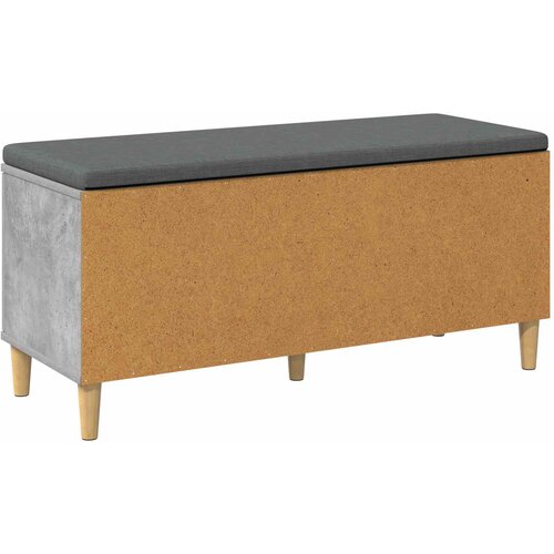  Klupa za hodnik s jastukom Betonsko Siva 100 x 38 x 46 cm Slike