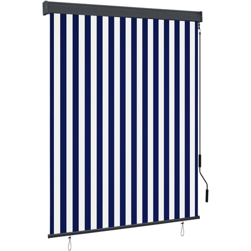vidaXL Zunanje rolo senčilo 140x250 cm modro in belo Cene