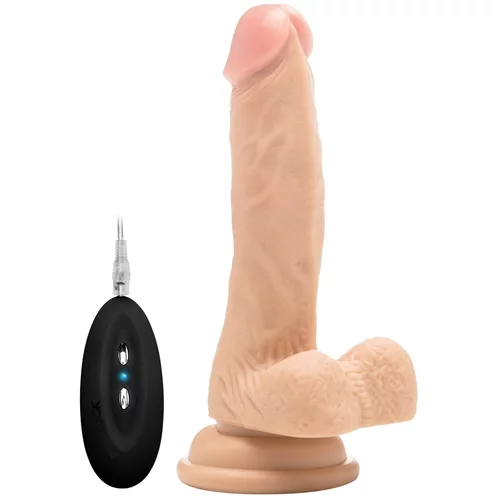 REALROCK Vibrating Realistic Cock 7" with Scrotum Skin