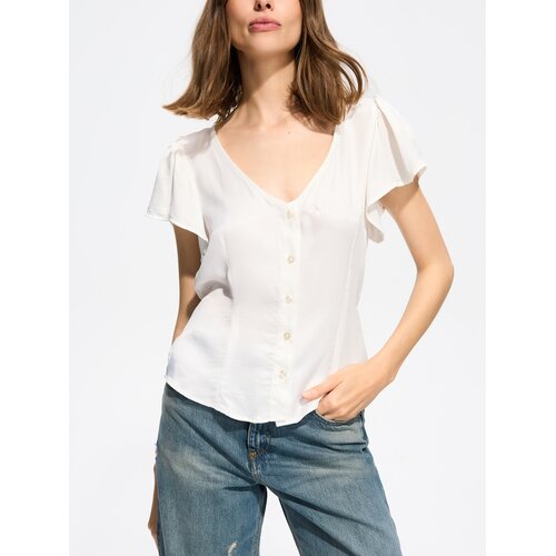 Reserved Bluza s povezom na leđima - krem Cene
