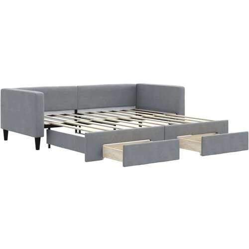 VidaXL Izvlečna dnevna postelja s predali brez vzmetnice 100x190 cm, (22053115) Slike