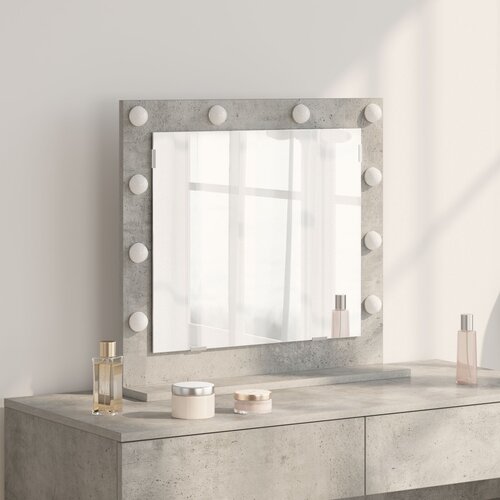 vidaXL Ogledalo za Toalet Betonsko sivo Konstruirano drvo 60 x 55 x 18 cm Cijene