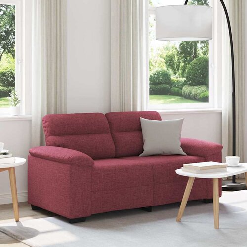  Dvosjed Kauč Vinsko Crvena 160x81x84 cm Tkanina Slike