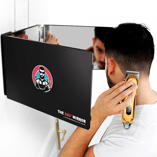 LIPFISBARBERSHOP.COM 360&amp;deg; Trojno LED Ogledalo za Samostojno Urejanje Las Slike