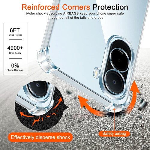 Techsuit Shockproof Clear Silicone prozirna maskica otporna na udarce za Xiaomi Redmi A7 Pro 4G Slike