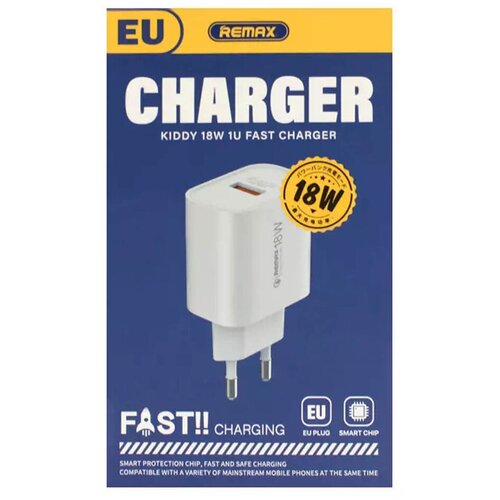Remax Zidni punjač Kiddy RP-U119, 18W, USB-A, Bijeli Slike