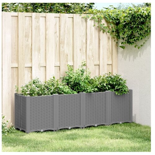 vidaXL Vrtna sadilica svijetlosiva 160 x 40 x 53 cm od PP-a Cene